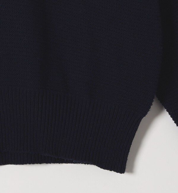 SHIPS any「SHIPS any: シルク コットン レースアップ ニット プルオーバー」|ニット・セーター|