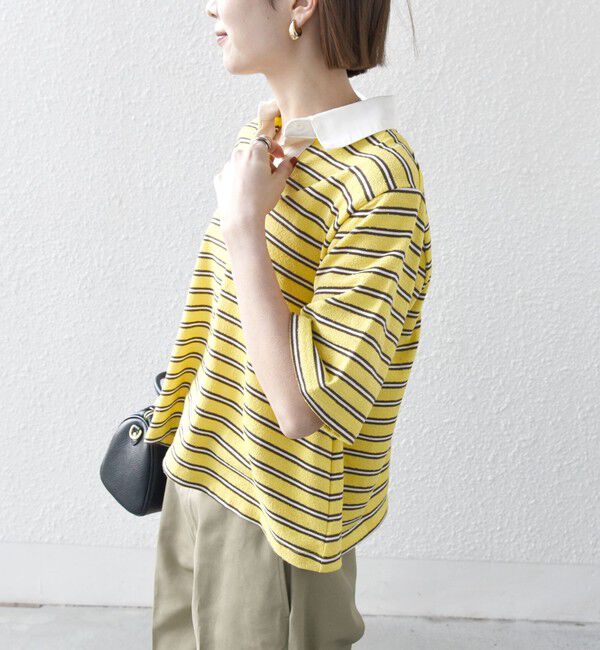 SHIPS any「SHIPS any:〈洗濯機可能〉パイル ボーダー ラガーTEE」|Tシャツ・カットソー|