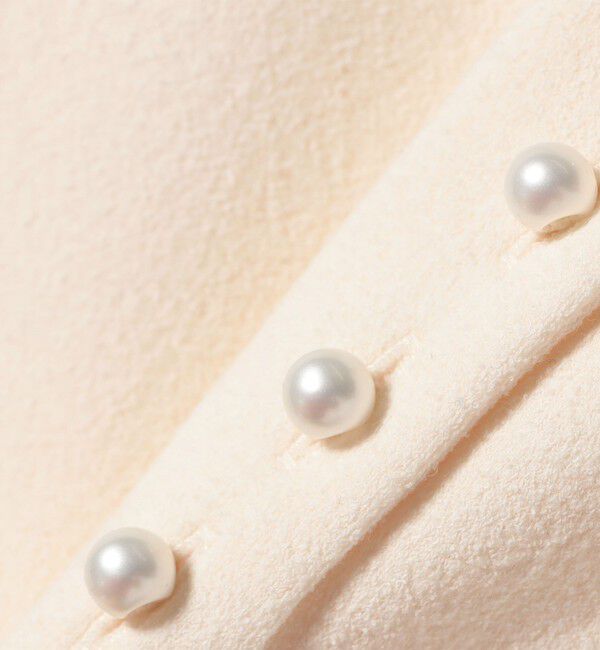 SHIPS for women「〈手洗い可能〉ブークレ ダブル ニット パールモチーフボタン カーディガン」|カーディガン|