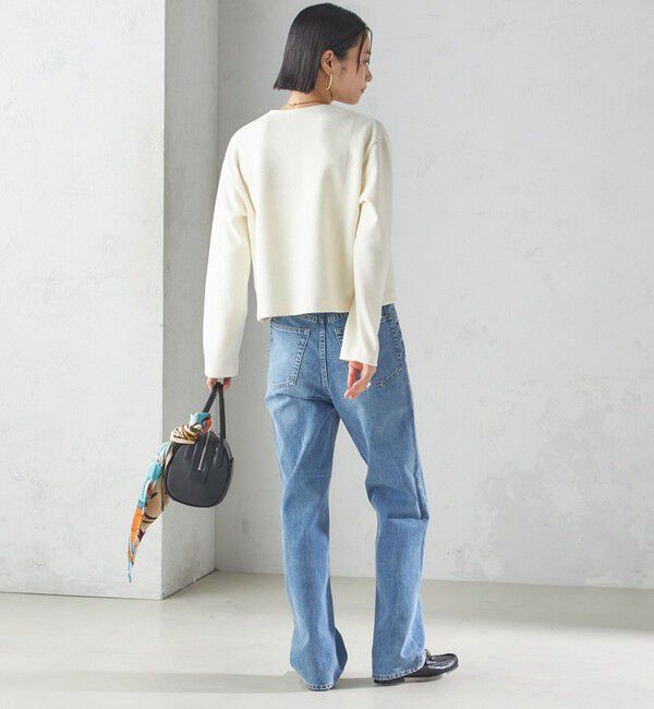 SHIPS for women「〈手洗い可能〉ブークレ ダブル ニット パールモチーフボタン カーディガン」|カーディガン|