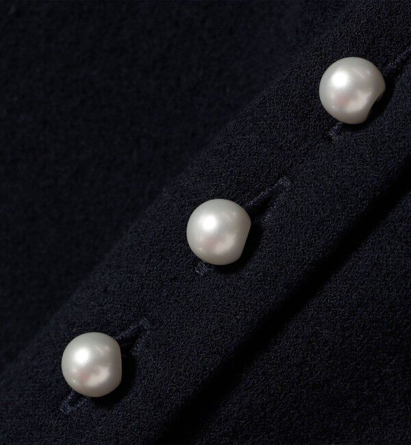 SHIPS for women「〈手洗い可能〉ブークレ ダブル ニット パールモチーフボタン カーディガン」|カーディガン|