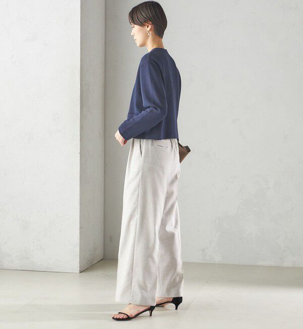 SHIPS for women「〈手洗い可能〉ブークレ ダブル ニット パールモチーフボタン カーディガン」|カーディガン|