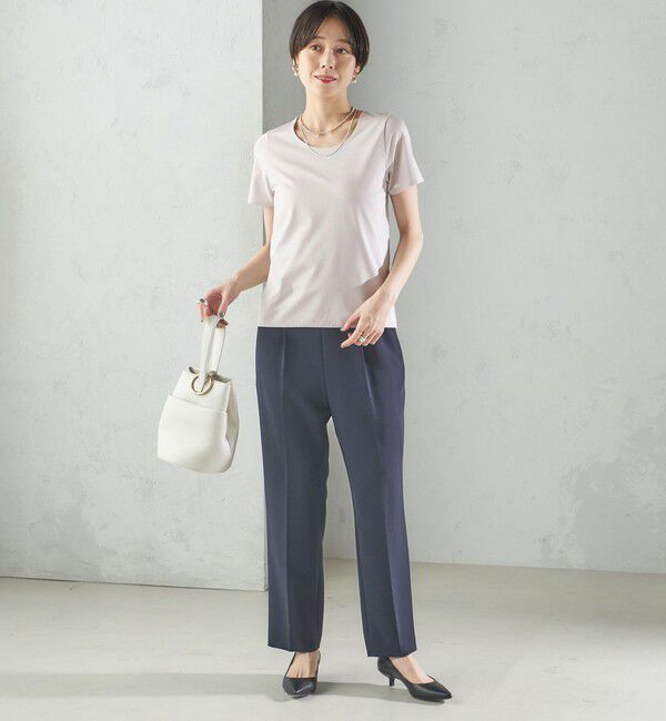 SHIPS for women「〈手洗い可能〉SORONA(R) クルーネック TEE」|Tシャツ・カットソー|