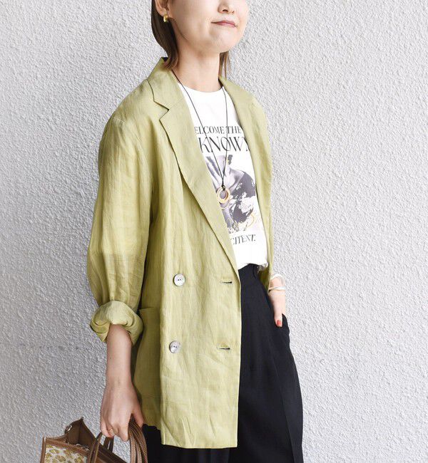 SHIPS for women「〈手洗い可能〉ラミー 4 シアー ジャケット」|テーラードジャケット|