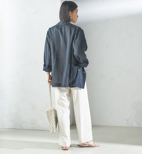 SHIPS for women「〈手洗い可能〉ラミー 4 シアー ジャケット」|テーラードジャケット|