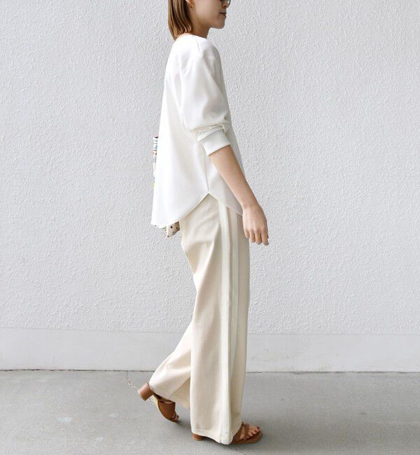 SHIPS for women「〈手洗い可能〉前後 2WAY ジョーゼット 袖リブ プルオーバー」|シャツ・ブラウス|