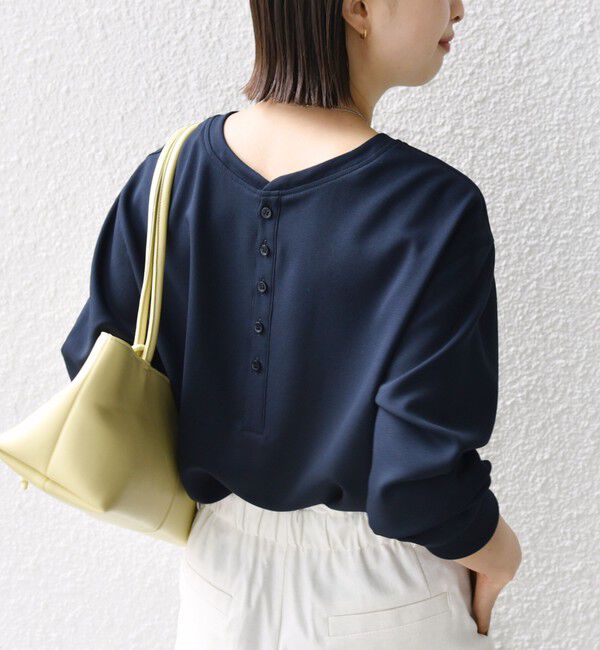 SHIPS for women「〈手洗い可能〉前後 2WAY ジョーゼット 袖リブ プルオーバー」|シャツ・ブラウス|