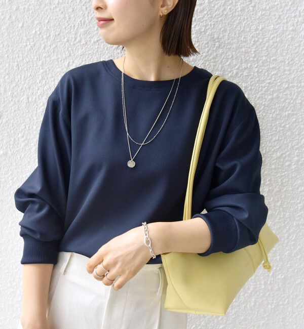 SHIPS for women「〈手洗い可能〉前後 2WAY ジョーゼット 袖リブ プルオーバー」|シャツ・ブラウス|