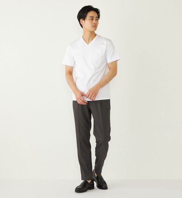 SHIPS Colors 「SHIPS Colors:〈接触冷感〉シルケット コットン Vネック TEE◇」|Tシャツ・カットソー|