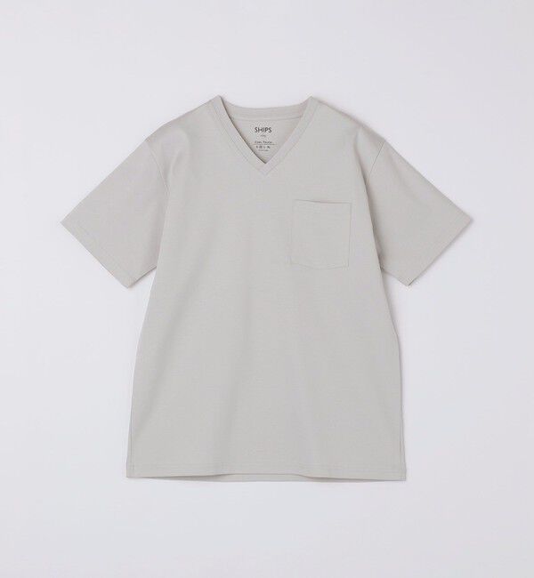 SHIPS Colors 「SHIPS Colors:〈接触冷感〉シルケット コットン Vネック TEE◇」|Tシャツ・カットソー|