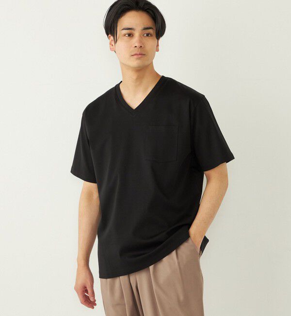 SHIPS Colors 「SHIPS Colors:〈接触冷感〉シルケット コットン Vネック TEE◇」|Tシャツ・カットソー|