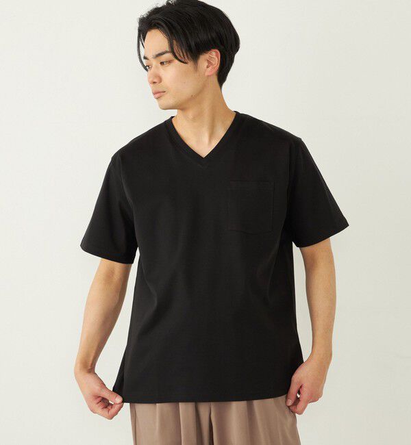 SHIPS Colors 「SHIPS Colors:〈接触冷感〉シルケット コットン Vネック TEE◇」|Tシャツ・カットソー|