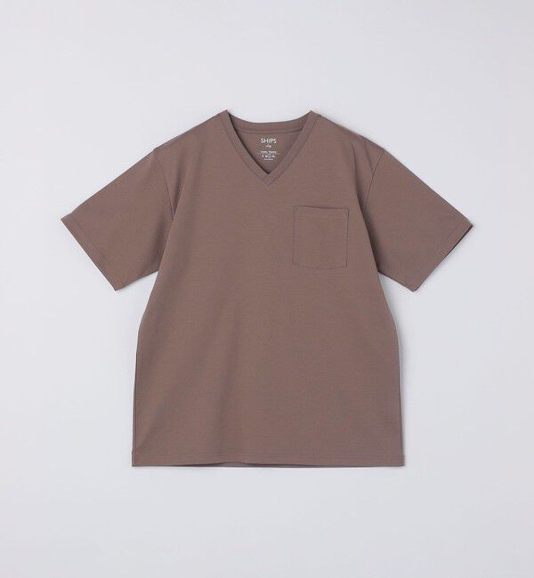 SHIPS Colors 「SHIPS Colors:〈接触冷感〉シルケット コットン Vネック TEE◇」|Tシャツ・カットソー|