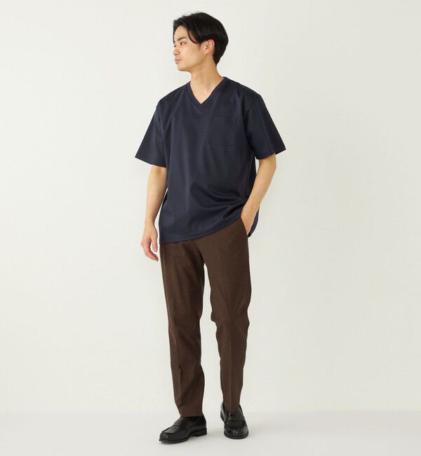 SHIPS Colors 「SHIPS Colors:〈接触冷感〉シルケット コットン Vネック TEE◇」|Tシャツ・カットソー|