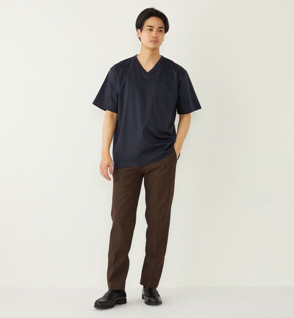 SHIPS Colors 「SHIPS Colors:〈接触冷感〉シルケット コットン Vネック TEE◇」|Tシャツ・カットソー|