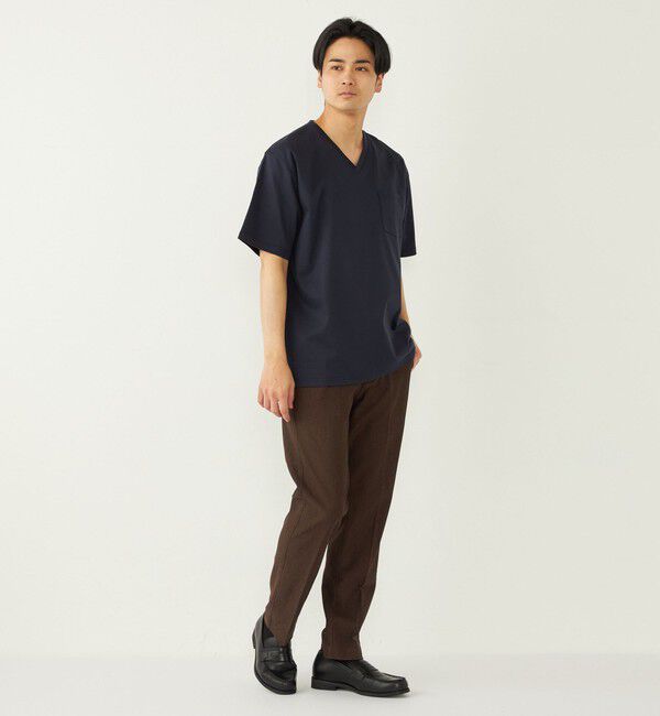 SHIPS Colors 「SHIPS Colors:〈接触冷感〉シルケット コットン Vネック TEE◇」|Tシャツ・カットソー|