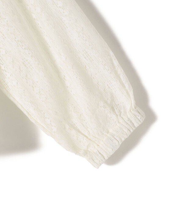 SHIPS for women「Fanaka:〈手洗い可能〉ストライプ レース 羽織」|シャツ・ブラウス|