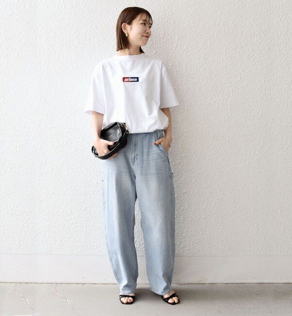 SHIPS any「【SHIPS any別注】prince:〈吸水速乾/UVカット/遮熱〉ボックス ロゴ 刺繍 スピンドル Tシャツ◇」|Tシャツ・カットソー|