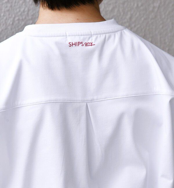 SHIPS any「【SHIPS any別注】prince:〈吸水速乾/UVカット/遮熱〉ボックス ロゴ 刺繍 スピンドル Tシャツ◇」|Tシャツ・カットソー|