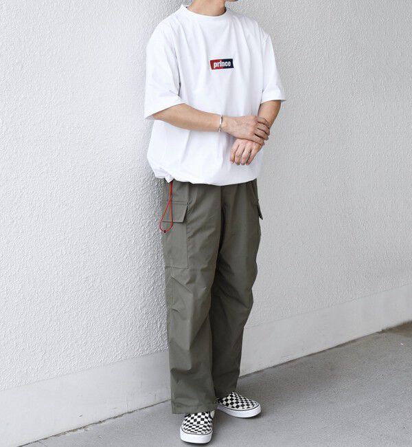 SHIPS any「【SHIPS any別注】prince:〈吸水速乾/UVカット/遮熱〉ボックス ロゴ 刺繍 スピンドル Tシャツ◇」|Tシャツ・カットソー|