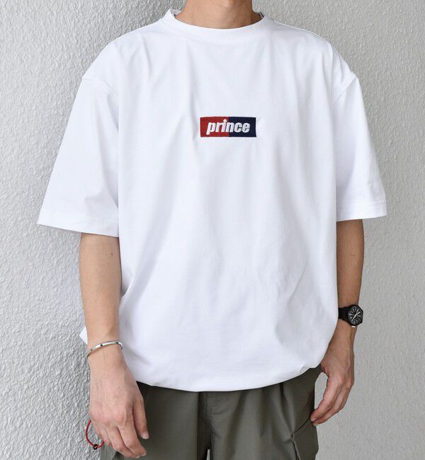 SHIPS any「【SHIPS any別注】prince:〈吸水速乾/UVカット/遮熱〉ボックス ロゴ 刺繍 スピンドル Tシャツ◇」|Tシャツ・カットソー|