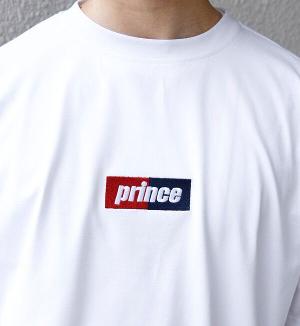 SHIPS any「【SHIPS any別注】prince:〈吸水速乾/UVカット/遮熱〉ボックス ロゴ 刺繍 スピンドル Tシャツ◇」|Tシャツ・カットソー|