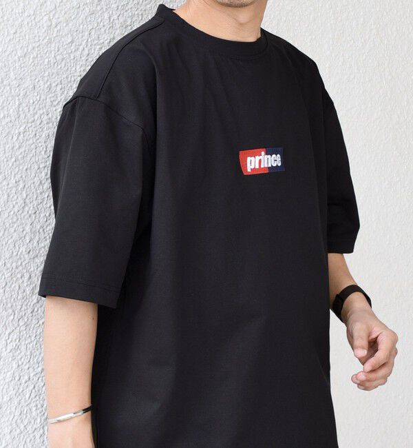 SHIPS any「【SHIPS any別注】prince:〈吸水速乾/UVカット/遮熱〉ボックス ロゴ 刺繍 スピンドル Tシャツ◇」|Tシャツ・カットソー|