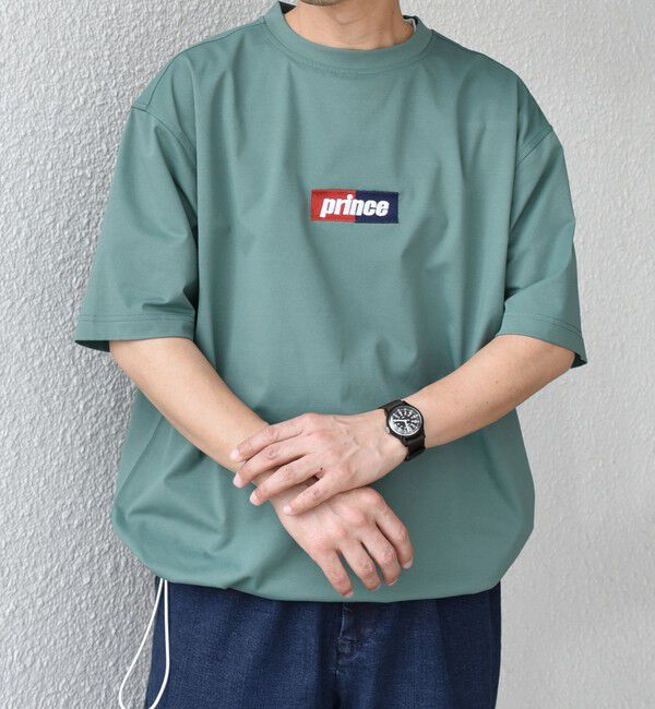 SHIPS any「【SHIPS any別注】prince:〈吸水速乾/UVカット/遮熱〉ボックス ロゴ 刺繍 スピンドル Tシャツ◇」|Tシャツ・カットソー|