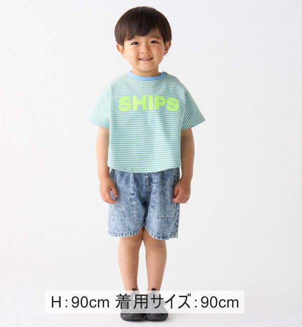 SHIPS Colors 「SHIPS Colors:〈接触冷感・洗濯機可能〉クールタッチ デニム ショーツ(90～140cm)」|デニム|