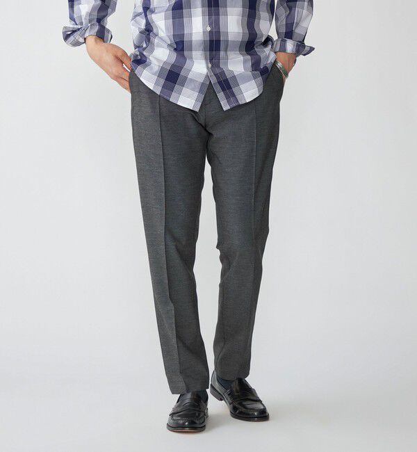 SHIPS「SHIPS: スリム  ピンタック スラックス」|チノ|ブラック