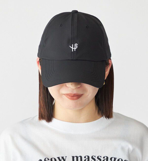 SHIPS「【WEB限定】SHIPS: ワンポイント ロゴ UVカット オーバーフィットキャップ」|キャップ・キャスケット|ブラック