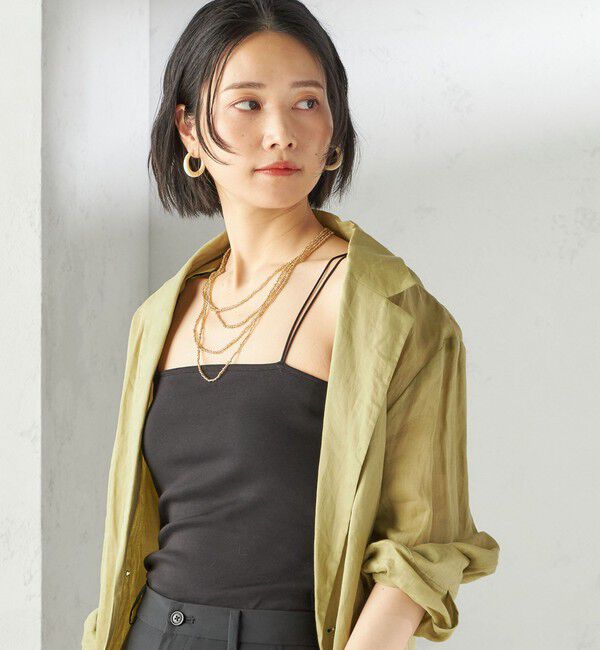 SHIPS for women「〈接触冷感〉ベア フライス カップ付 2ストラップ キャミ」|キャミソール|