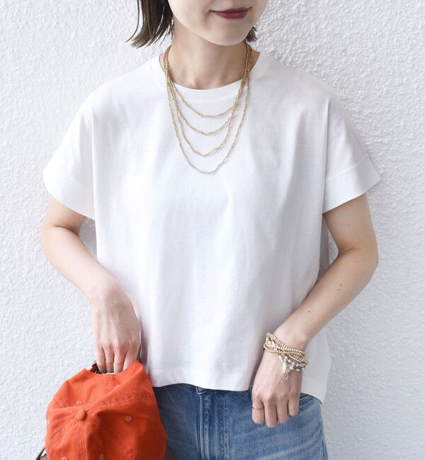 SHIPS for women「〈接触冷感 / UVカット〉コクーン フレンチ スリーブ プルオーバー」|Tシャツ・カットソー|