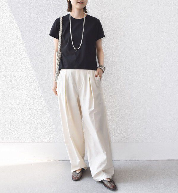 SHIPS for women「〈接触冷感 / UVカット〉コクーン フレンチ スリーブ プルオーバー」|Tシャツ・カットソー|