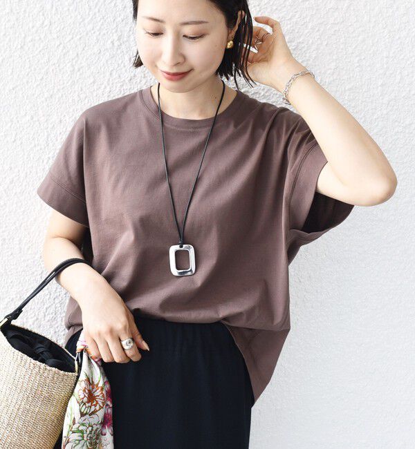 SHIPS for women「〈接触冷感 / UVカット〉コクーン フレンチ スリーブ プルオーバー」|Tシャツ・カットソー|