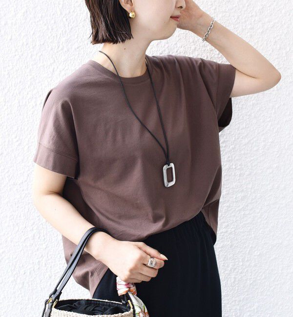 SHIPS for women「〈接触冷感 / UVカット〉コクーン フレンチ スリーブ プルオーバー」|Tシャツ・カットソー|