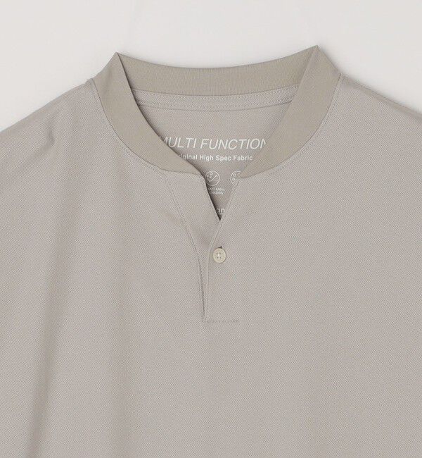 SHIPS any「SHIPS any:〈接触冷感・遮熱・UVカット機能等〉サマーファンクション 鹿の子 ヘンリーネック Tシャツ◆」|Tシャツ・カットソー|