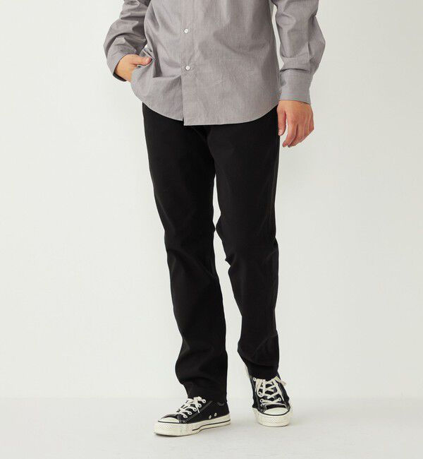 SHIPS Colors 「SHIPS Colors:〈洗濯機可能〉ストレッチ テーパード チノパン◇」|チノ|ブラック