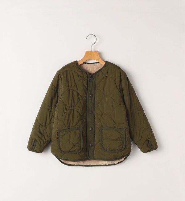 SHIPS KIDS「SHIPS KIDS:80～90cm/〈洗濯機可能〉ボア&times;キルティング リバーシブル ブルゾン」|ブルゾン・スタジャン|オリーブ