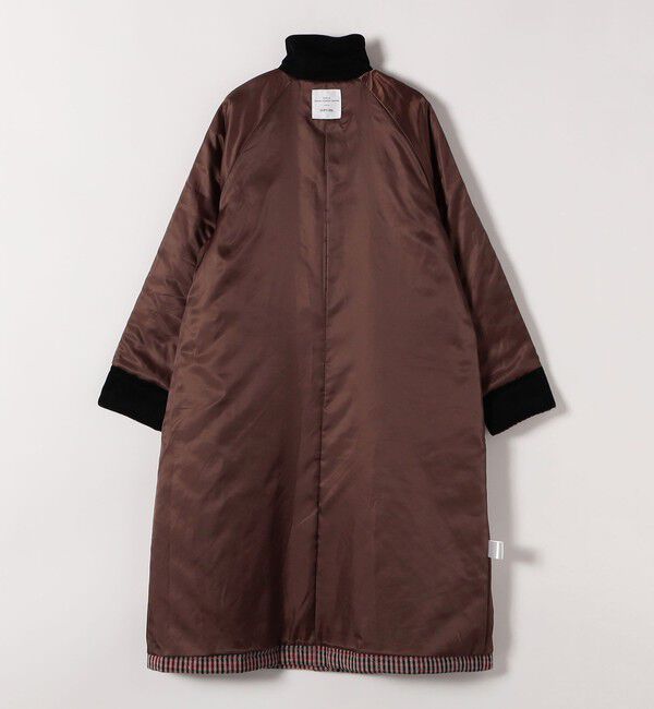 SHIPS any「SHIPS any: キルティング チェック ステンカラー Aライン ロング コート」|ステンカラーコート|