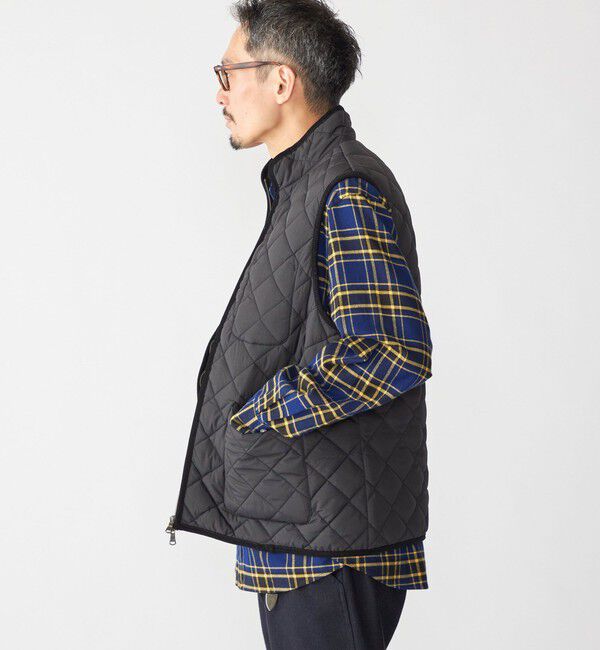 SHIPS「SHIPS:〈手洗い可能〉NETPLUS(R) キルティング スタンド ベスト」|ダウンベスト・ベスト|