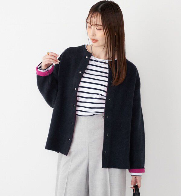 SHIPS Colors 「SHIPS Colors:〈手洗い可能〉チャイニーズラクーン 接結 カーディガン◇」|カーディガン|