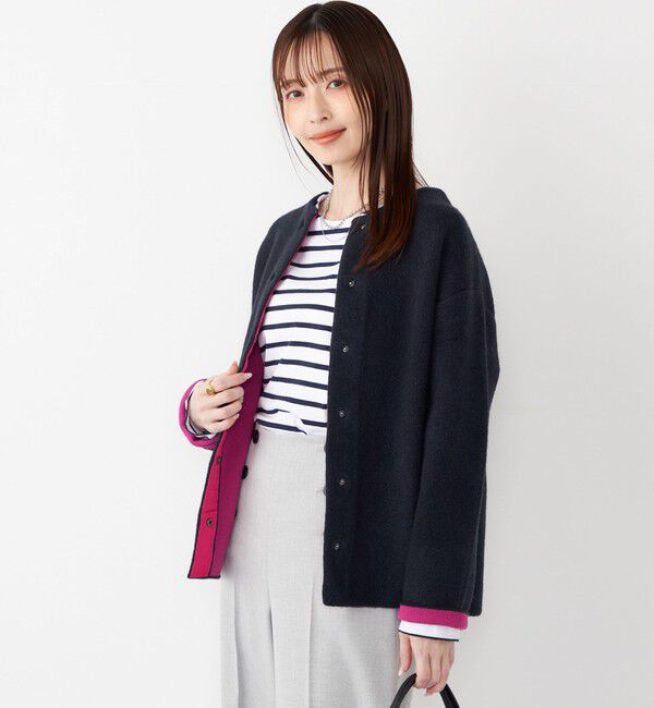 SHIPS Colors 「SHIPS Colors:〈手洗い可能〉チャイニーズラクーン 接結 カーディガン◇」|カーディガン|