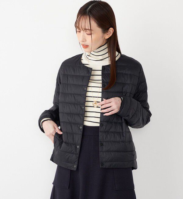 SHIPS Colors 「SHIPS Colors:〈洗濯機可能・撥水〉ノーカラー ライト ダウン ジャケット」|ダウン|