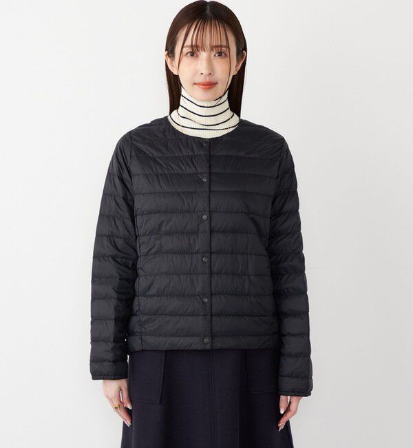 SHIPS Colors 「SHIPS Colors:〈洗濯機可能・撥水〉ノーカラー ライト ダウン ジャケット」|ダウン|