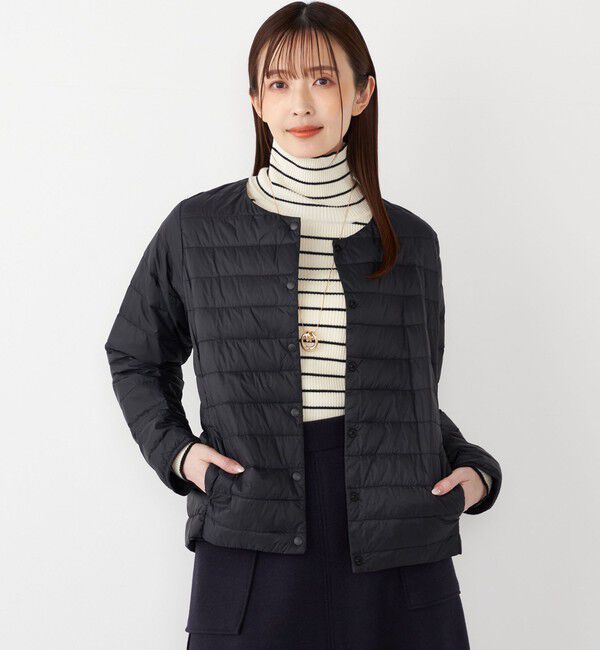 SHIPS Colors 「SHIPS Colors:〈洗濯機可能・撥水〉ノーカラー ライト ダウン ジャケット」|ダウン|