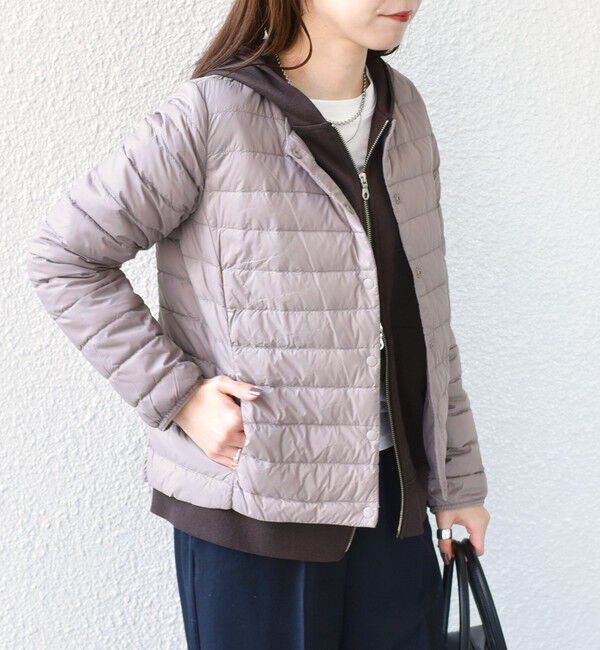 SHIPS Colors 「SHIPS Colors:〈洗濯機可能・撥水〉ノーカラー ライト ダウン ジャケット」|ダウン|