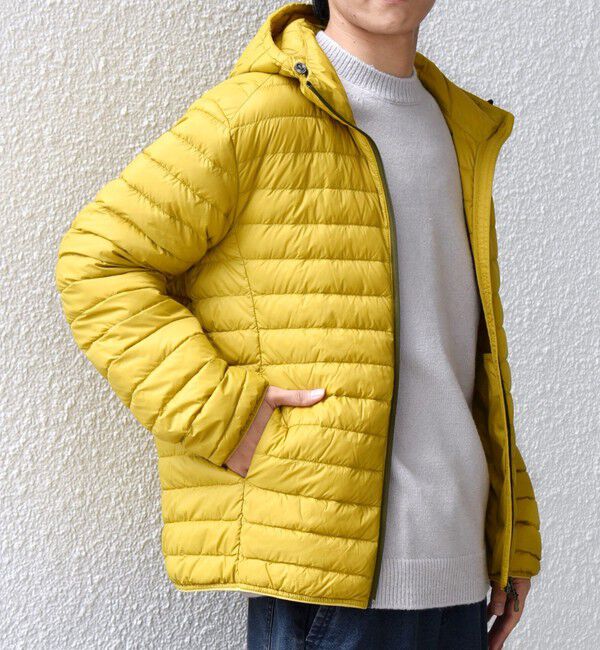 SHIPS any「【WEB限定】SHIPS any:〈撥水〉ナイロン スマート ライト ダウン パーカー◇」|ダウン|イエロー系