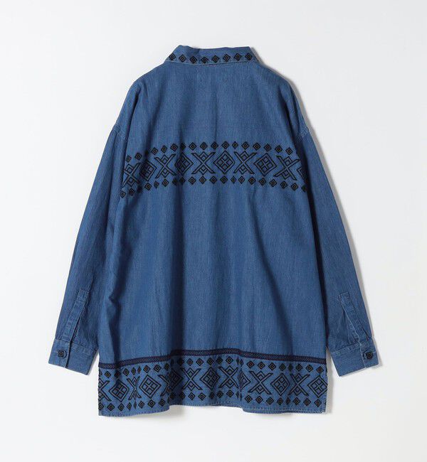 SHIPS any「bon_meur:〈洗濯機可能〉エンブロイダリー デニム シャツ ジャケット」|デニムジャケット|