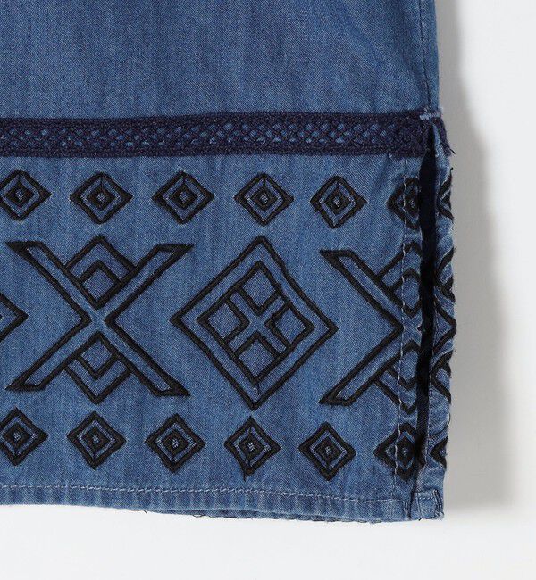 SHIPS any「bon_meur:〈洗濯機可能〉エンブロイダリー デニム シャツ ジャケット」|デニムジャケット|